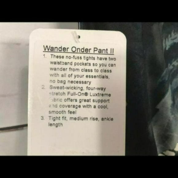 Lululemon Wander Onder Pant Blue Wanderlust Limited Edition, Size 8 New - Picture 7 of 7